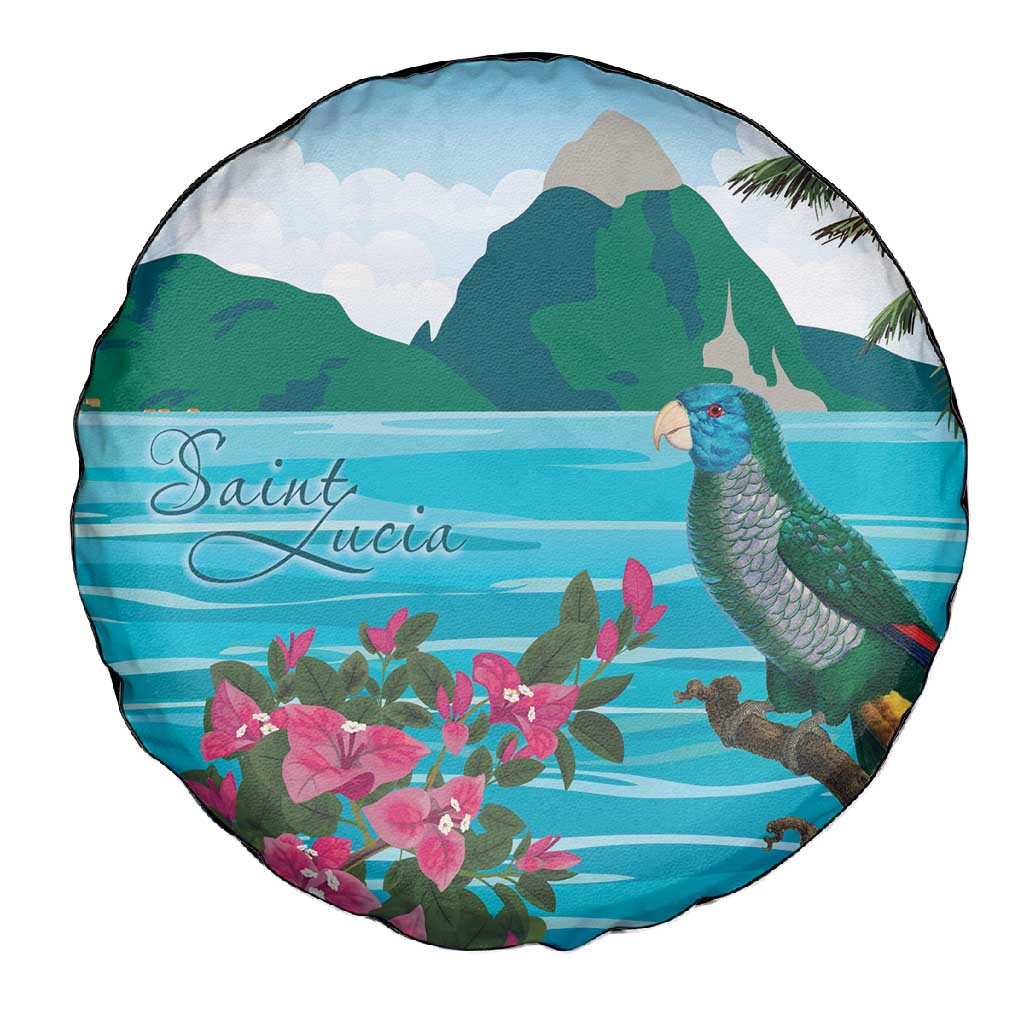 Afro-Saint Lucians Spare Tire Cover Pitons Landscape