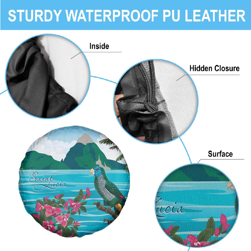 Afro-Saint Lucians Spare Tire Cover Pitons Landscape