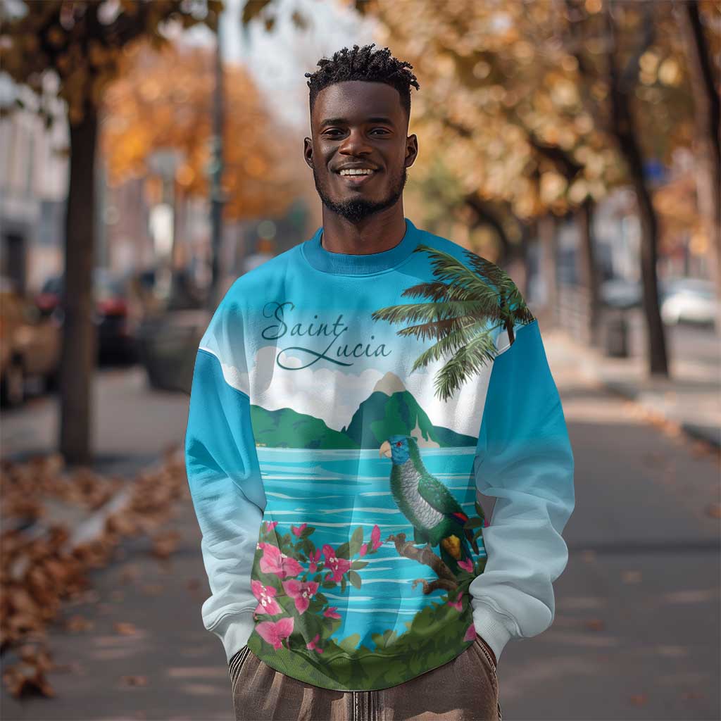 Afro-Saint Lucians Sweatshirt Pitons Landscape