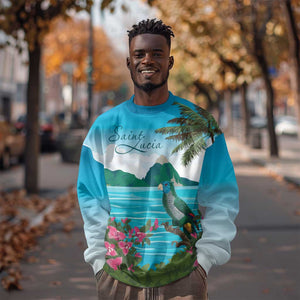 Afro-Saint Lucians Sweatshirt Pitons Landscape