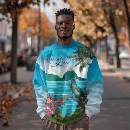 Afro-Saint Lucians Sweatshirt Pitons Landscape