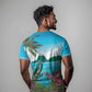 Afro-Saint Lucians T shirt Pitons Landscape