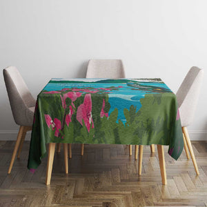 Afro-Saint Lucians Tablecloth Pitons Landscape