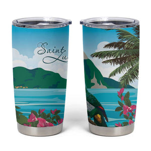 Afro-Saint Lucians Tumbler Cup Pitons Landscape