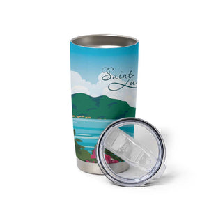 Afro-Saint Lucians Tumbler Cup Pitons Landscape