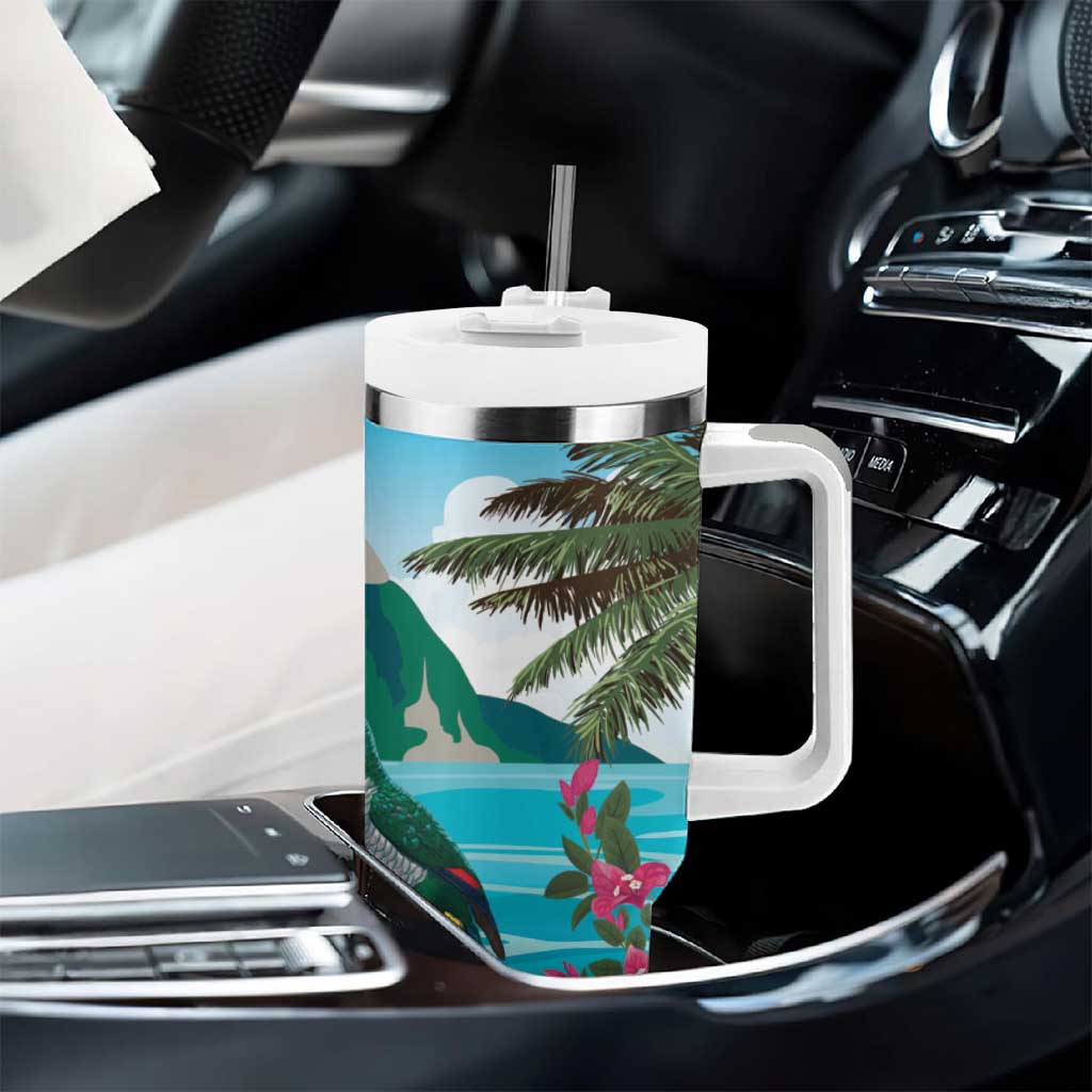 Afro-Saint Lucians Tumbler With Handle Pitons Landscape