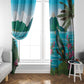 Afro-Saint Lucians Window Curtain Pitons Landscape
