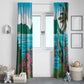 Afro-Saint Lucians Window Curtain Pitons Landscape