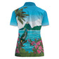 Afro-Saint Lucians Women Polo Shirt Pitons Landscape
