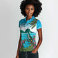 Afro-Saint Lucians Women Polo Shirt Pitons Landscape