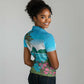 Afro-Saint Lucians Women Polo Shirt Pitons Landscape
