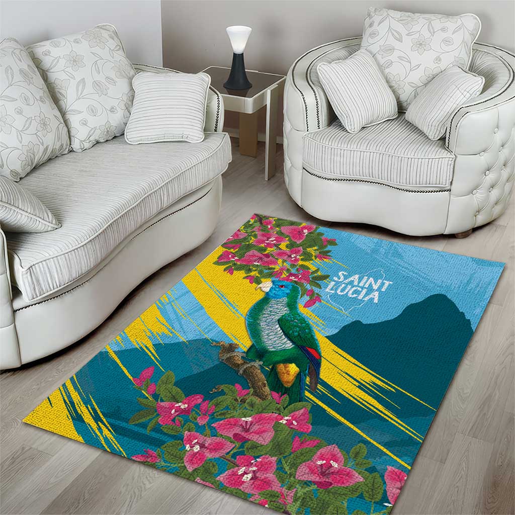 Saint Lucia Afro Area Rug Tropical Vibes