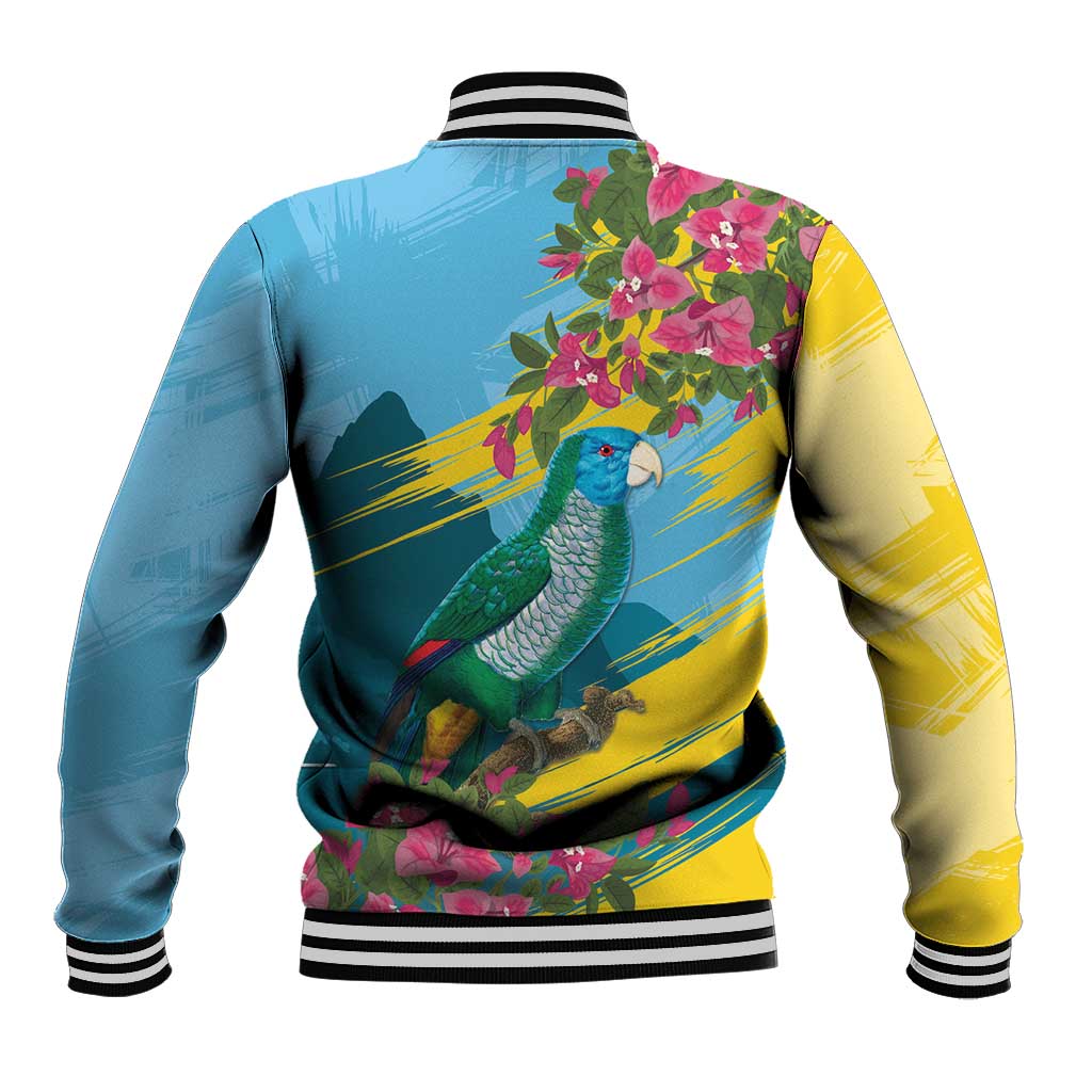 Saint Lucia Afro Baseball Jacket Tropical Vibes