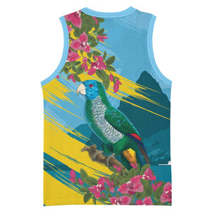 Saint Lucia Afro Basketball Jersey Tropical Vibes - African Pride