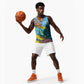 Saint Lucia Afro Basketball Jersey Tropical Vibes - African Pride
