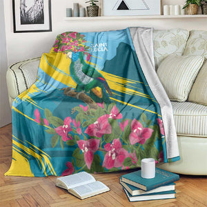 Saint Lucia Afro Blanket Tropical Vibes