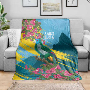 Saint Lucia Afro Blanket Tropical Vibes