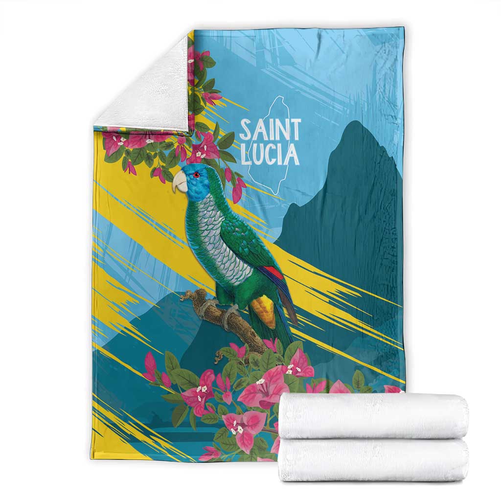 Saint Lucia Afro Blanket Tropical Vibes