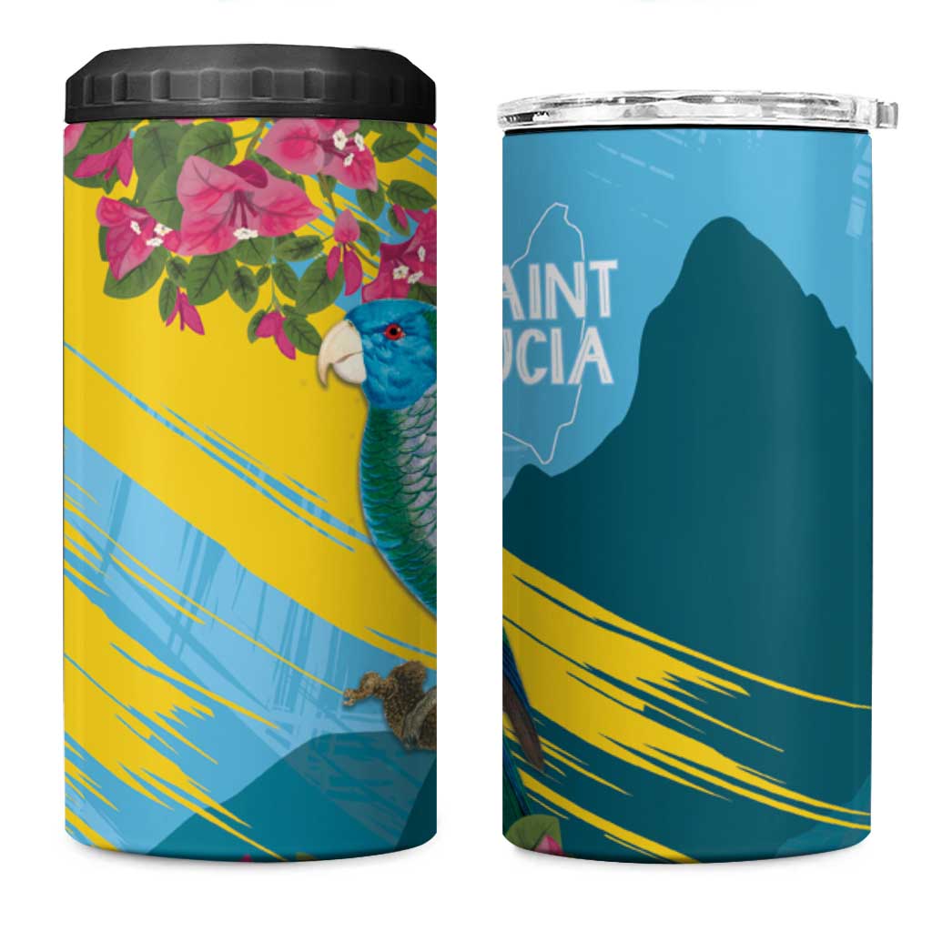 Saint Lucia Afro 4 in 1 Can Cooler Tumbler Tropical Vibes