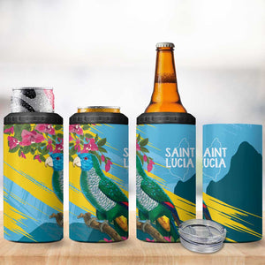 Saint Lucia Afro 4 in 1 Can Cooler Tumbler Tropical Vibes