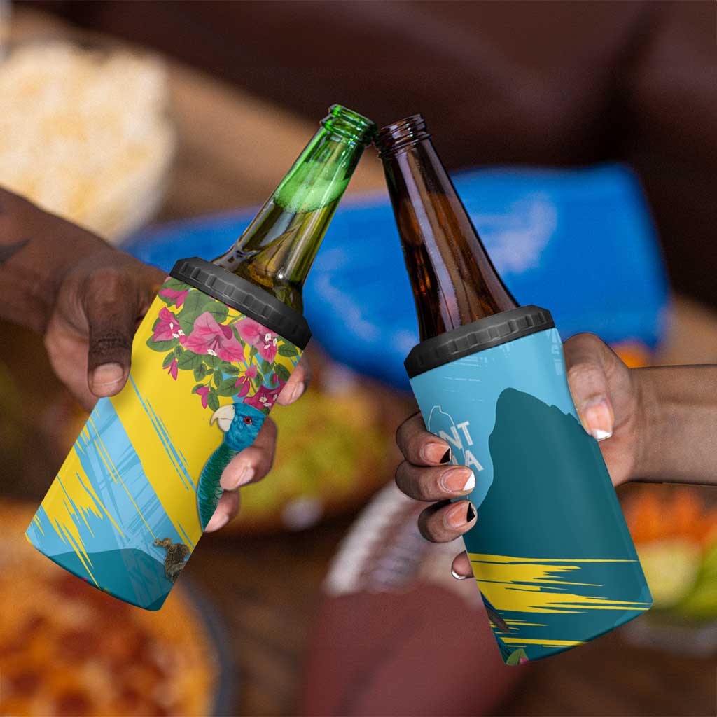 Saint Lucia Afro 4 in 1 Can Cooler Tumbler Tropical Vibes