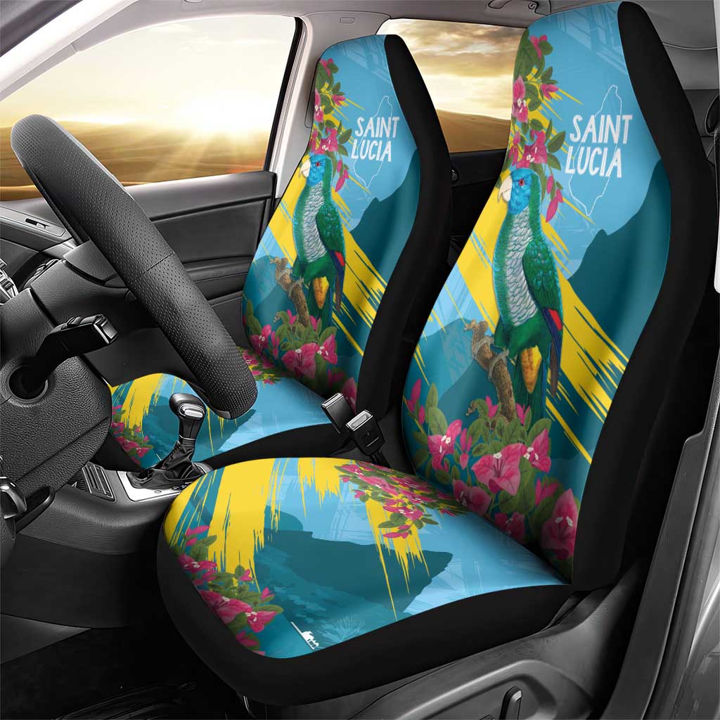 Saint Lucia Afro Car Seat Cover Tropical Vibes