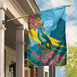 Saint Lucia Afro Garden Flag Tropical Vibes