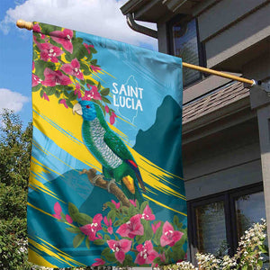 Saint Lucia Afro Garden Flag Tropical Vibes