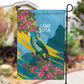 Saint Lucia Afro Garden Flag Tropical Vibes