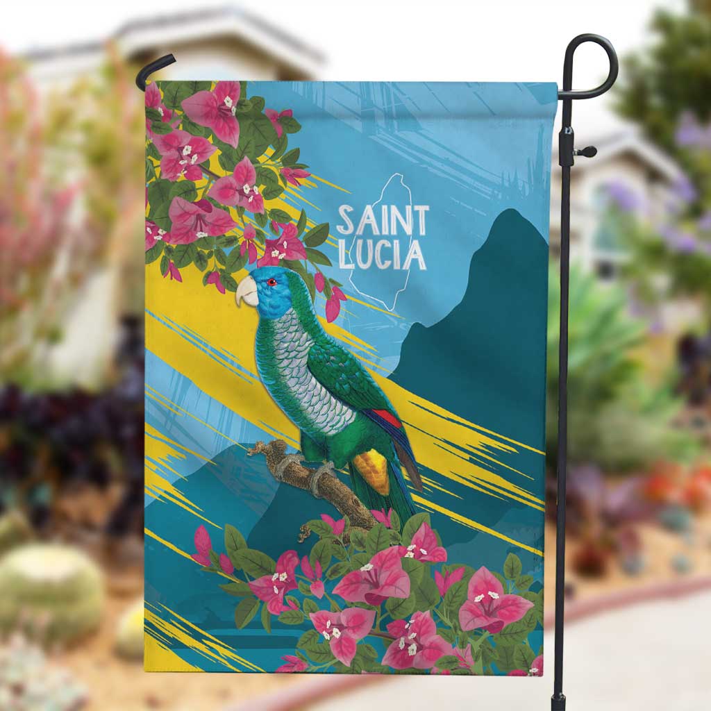 Saint Lucia Afro Garden Flag Tropical Vibes