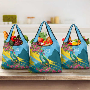Saint Lucia Afro Grocery Bag Tropical Vibes