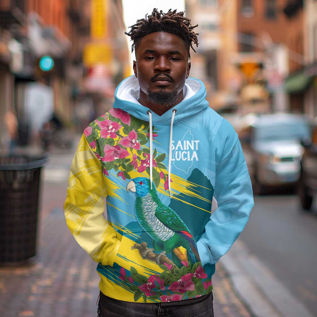 Saint Lucia Afro Hoodie Tropical Vibes