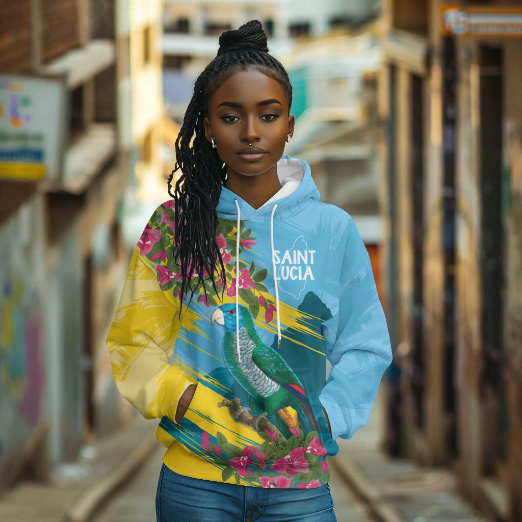 Saint Lucia Afro Hoodie Tropical Vibes