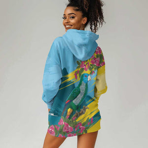 Saint Lucia Afro Hoodie Dress Tropical Vibes