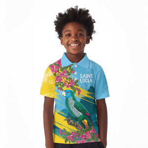Saint Lucia Afro Kid Polo Shirt Tropical Vibes