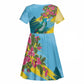 Saint Lucia Afro Kid Short Sleeve Dress Tropical Vibes