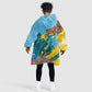 Saint Lucia Afro Kid Wearable Blanket Hoodie Tropical Vibes