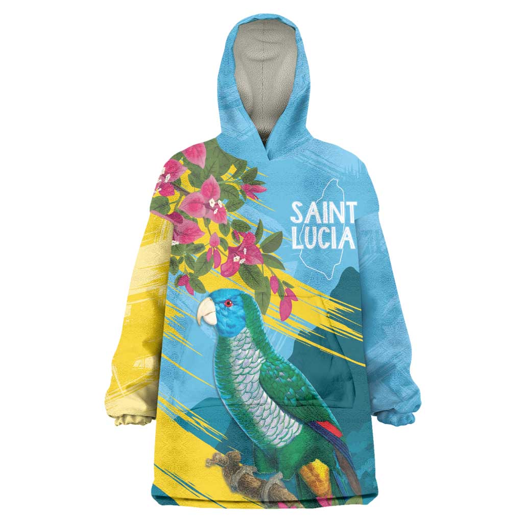 Saint Lucia Afro Kid Wearable Blanket Hoodie Tropical Vibes