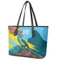 Saint Lucia Afro Leather Tote Bag Tropical Vibes