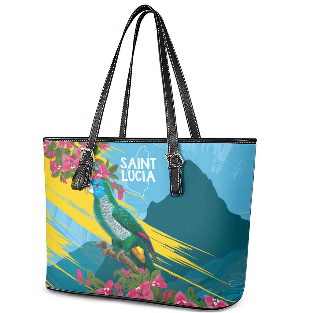 Saint Lucia Afro Leather Tote Bag Tropical Vibes