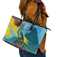 Saint Lucia Afro Leather Tote Bag Tropical Vibes
