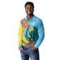 Saint Lucia Afro Long Sleeve Polo Shirt Tropical Vibes