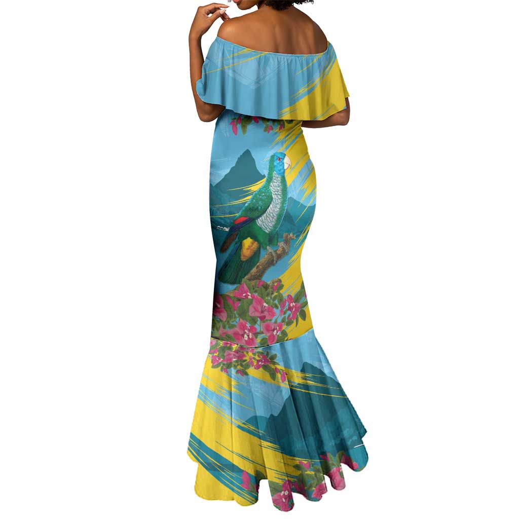Saint Lucia Afro Mermaid Dress Tropical Vibes