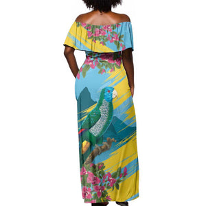 Saint Lucia Afro Off Shoulder Maxi Dress Tropical Vibes