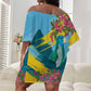 Saint Lucia Afro Off Shoulder Short Dress Tropical Vibes