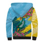 Saint Lucia Afro Sherpa Hoodie Tropical Vibes