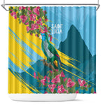Saint Lucia Afro Shower Curtain Tropical Vibes