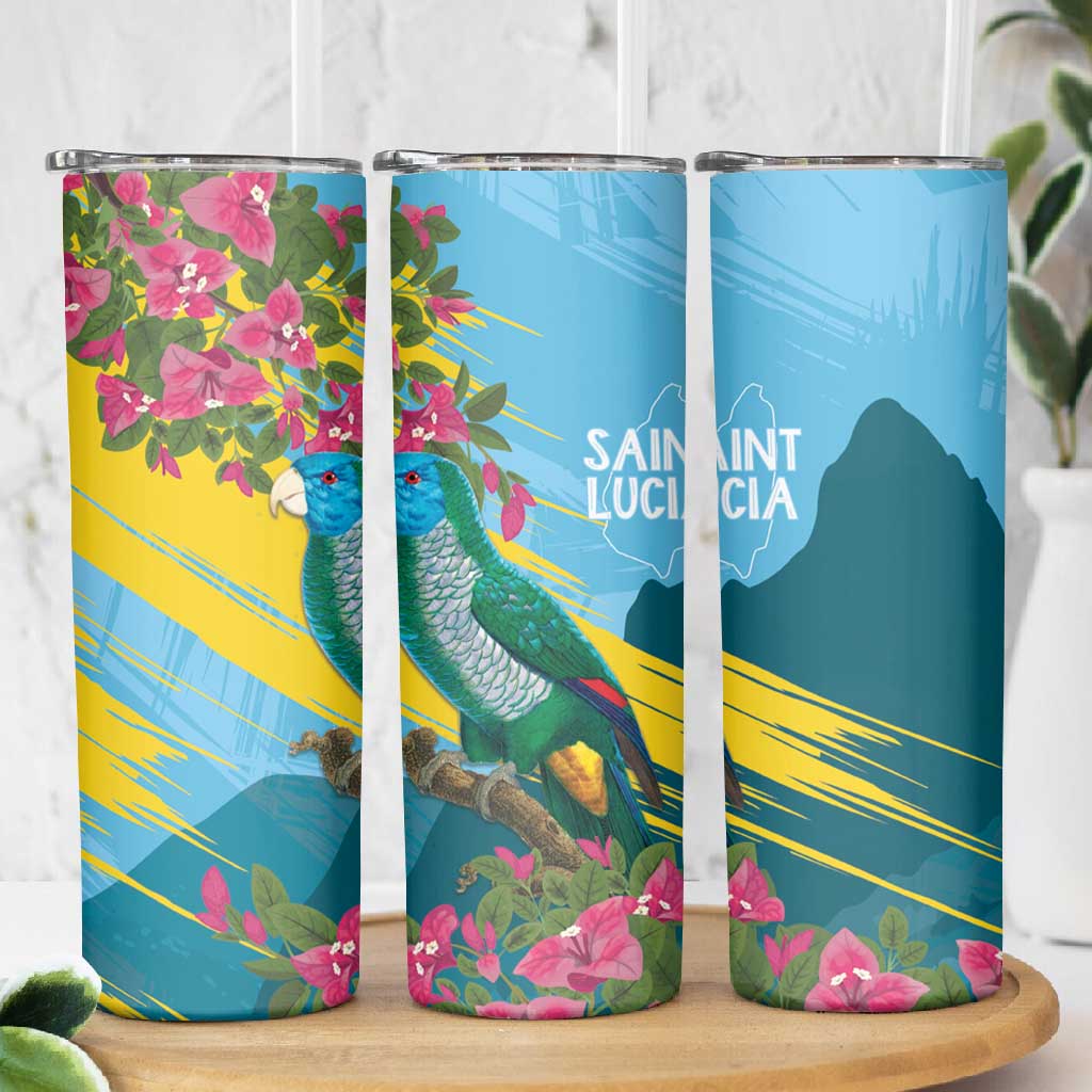 Saint Lucia Afro Skinny Tumbler Tropical Vibes