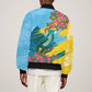 Saint Lucia Afro Sleeve Zip Bomber Jacket Tropical Vibes