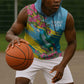 Saint Lucia Afro Sleeveless Hoodie Tropical Vibes - African Pride